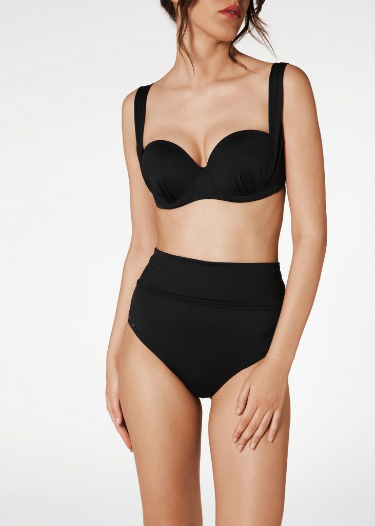 Sexy Push Up Bandeau Bikini Tops. Black Color Bikinis & Beautiful Swimwear For Women.