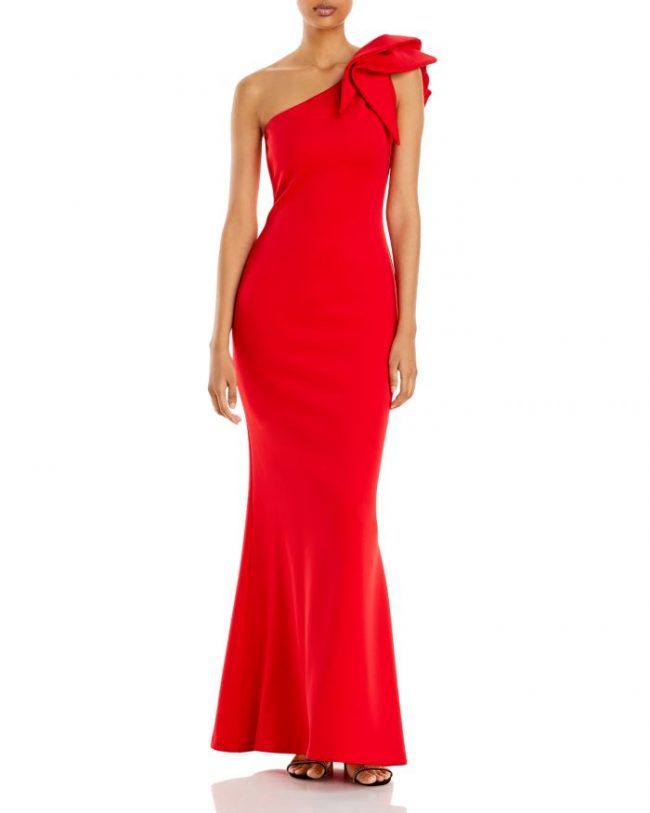 Aqua One-Shoulder Scuba Gown - 100% Exclusive