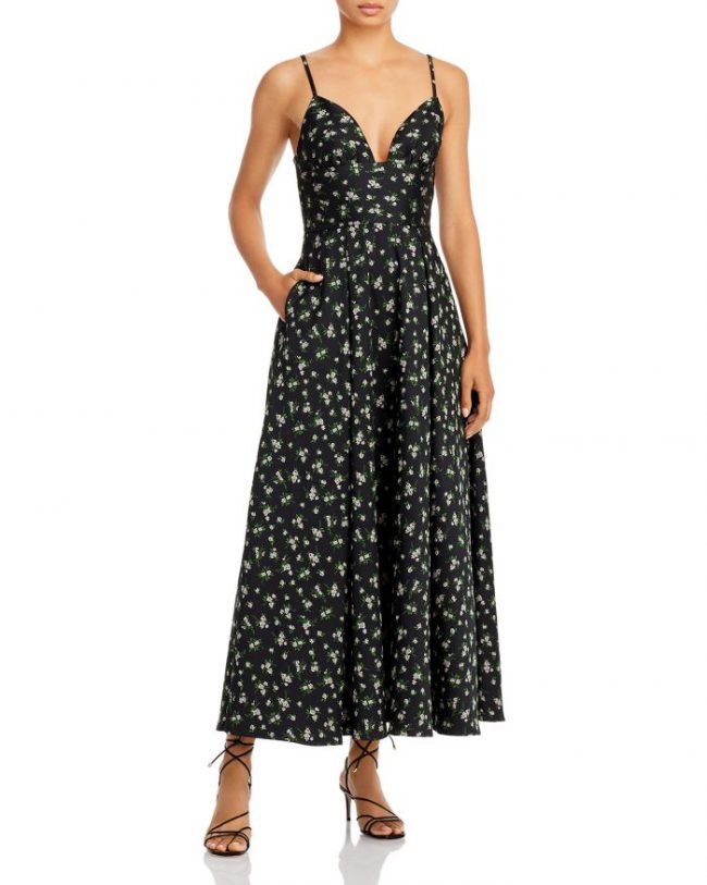 Sau Lee Ada Floral Midi Dress