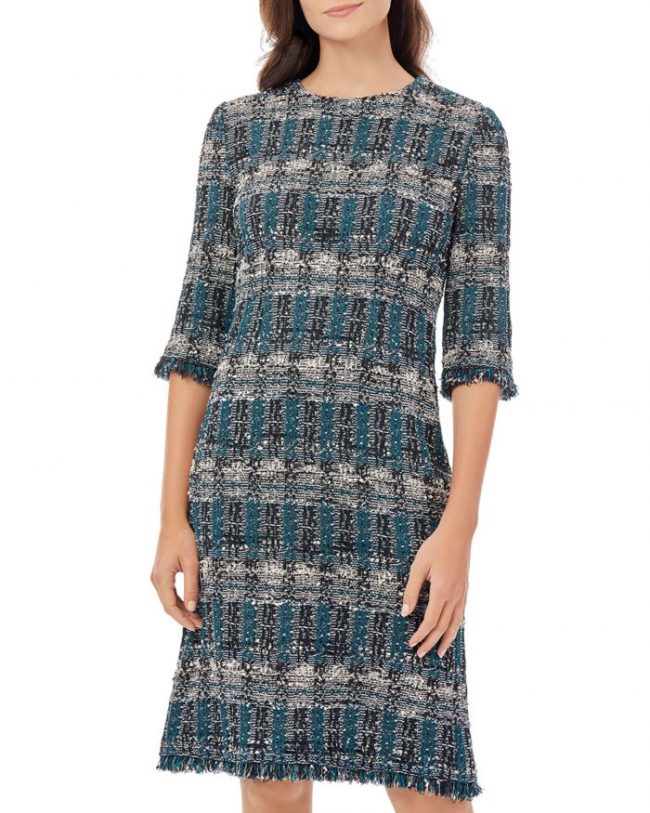 Misook A Line Self Tie Belt Dress