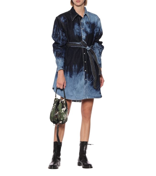 Matthew Adams Dolan Tie-dye denim shirt dress