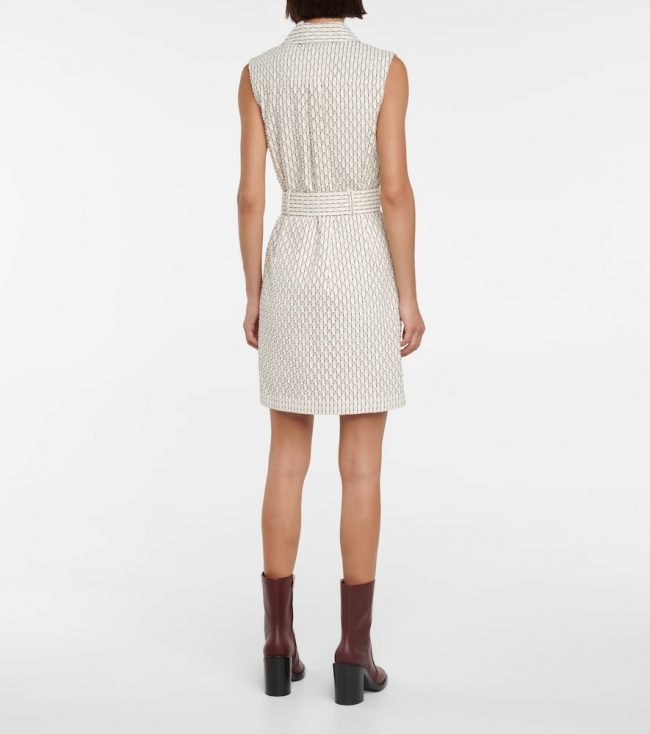 Victoria Victoria Beckham Checked cotton-blend minidress