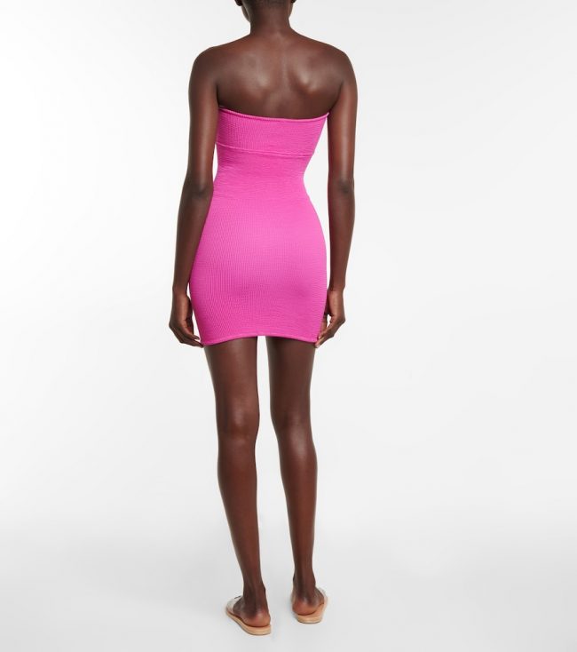 Reina Olga La Sciura textured bandeau minidress