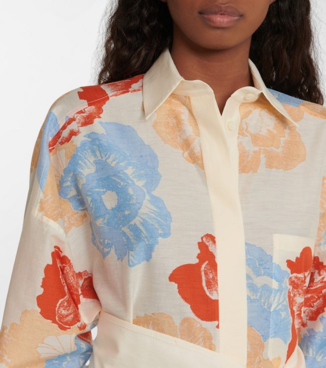 Ferragamo Floral cotton and silk dress