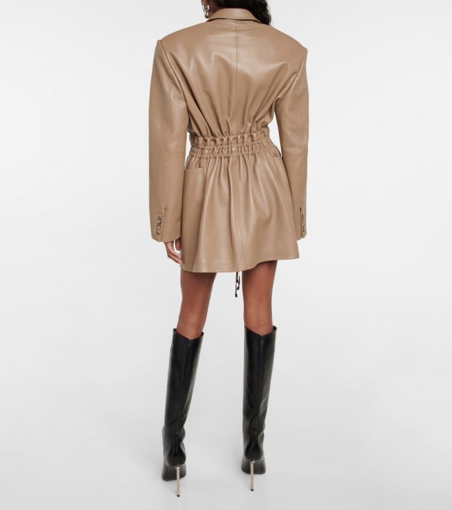 The Mannei Irbid leather blazer dress