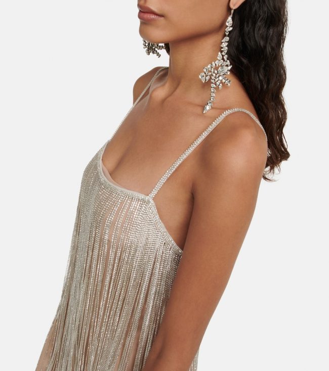 Costarellos Dana crystal-embellished minidress