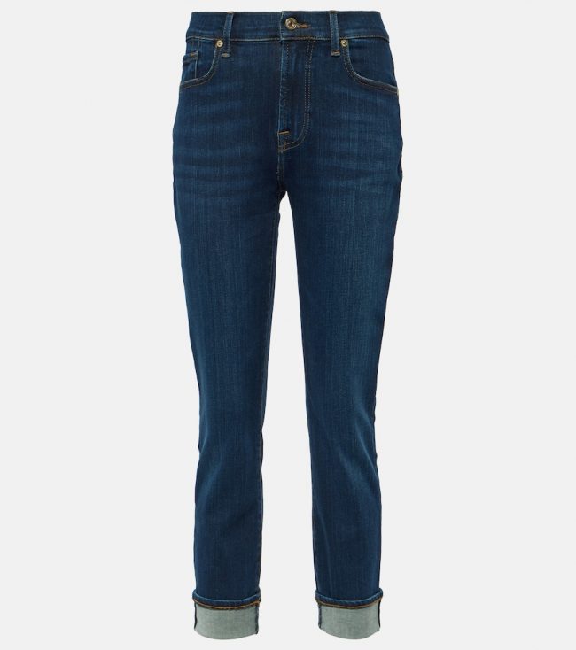 7 For All Mankind High-rise skinny jeans
