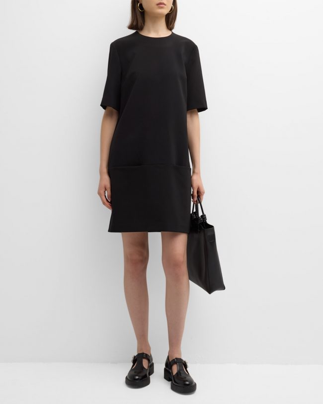 Cady Short-Sleeve Mini Shift Dress