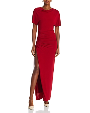 Jason Wu Collection Shirred Jersey Cowl Neck Gown