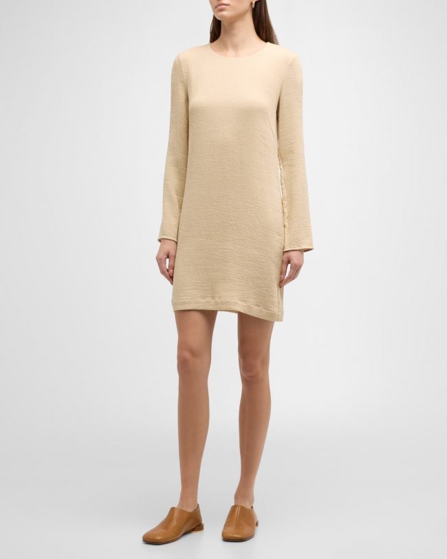Kalima Ribbed Scoop-Neck A-Line Mini Dress