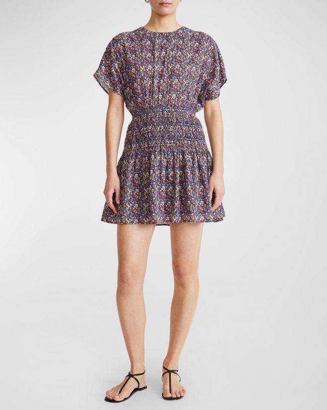 Mana Floral-Print Mini Dress