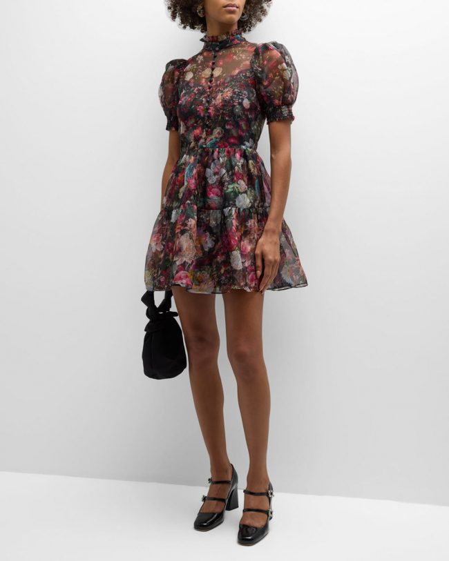 Vernita Tiered Button-Front Mini Dress