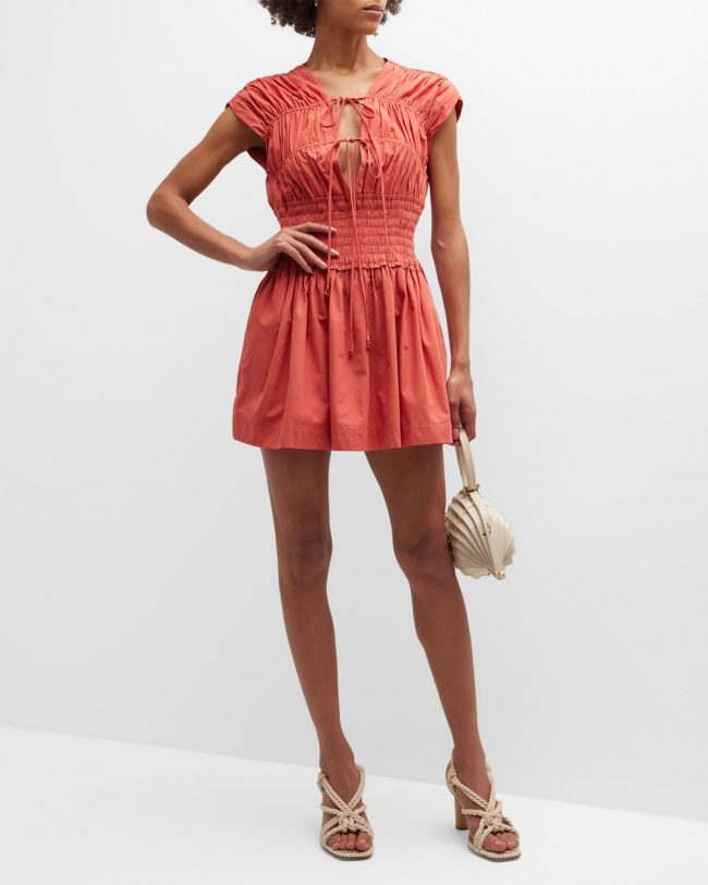 Vidal Shirred Mini Dress