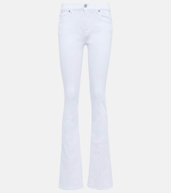 7 For All Mankind Bootcut Optic high-rise slim jeans