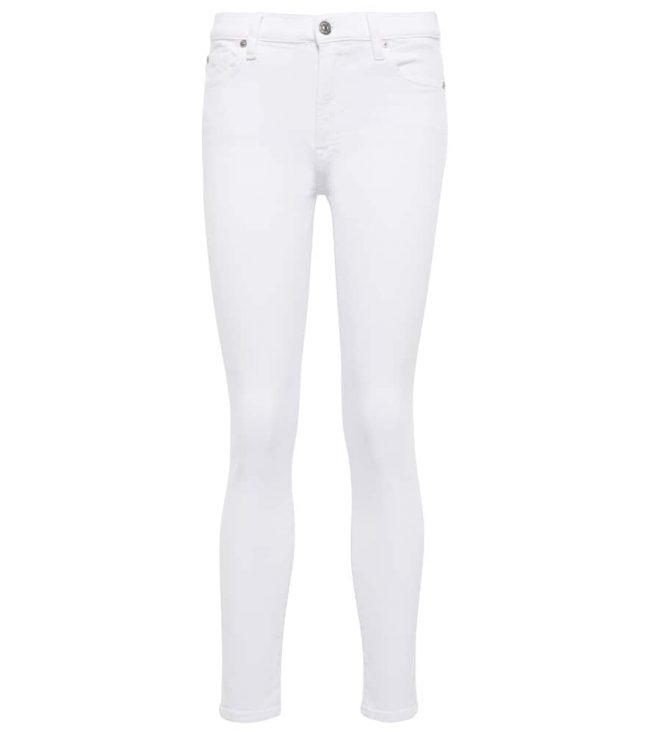 7 For All Mankind High-rise cropped skinny jeans