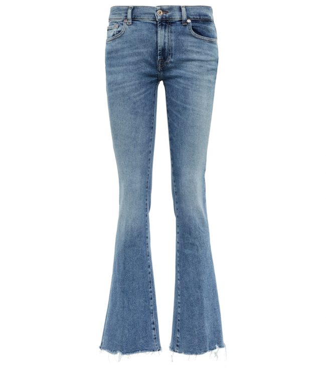 7 For All Mankind Tailorless Luxe low-rise bootcut jeans