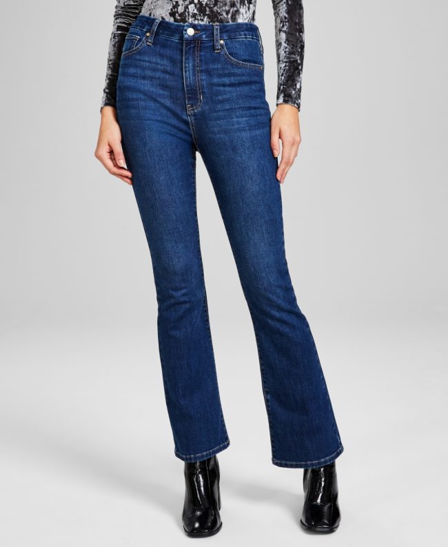 And Now This Women's High Rise Bootcut Jeans, Created for Macy's - Dark Wash
