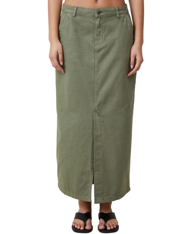 Cotton On Women's Ryder Utility Maxi Skirt - Khaki