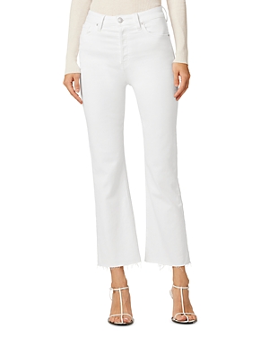 Hudson Faye Ultra High Rise Cropped Bootcut Jeans in White