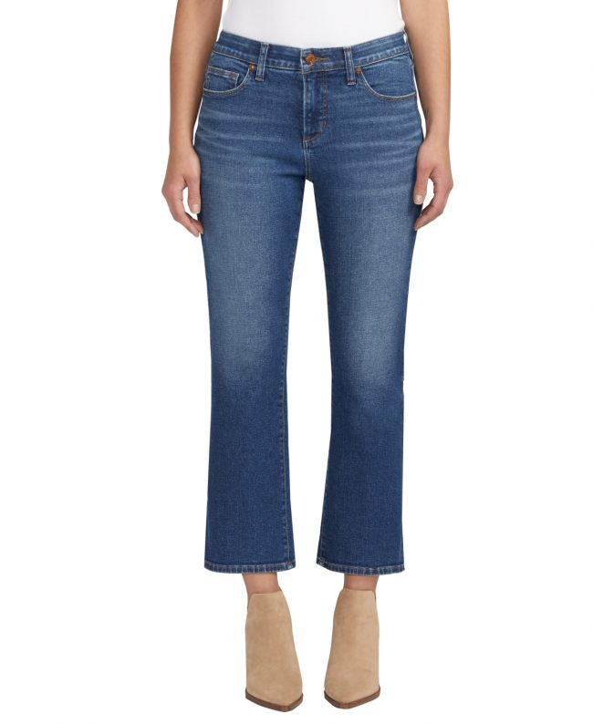 Jag Women's Eloise Mid Rise Cropped Bootcut Jeans - Jet Set