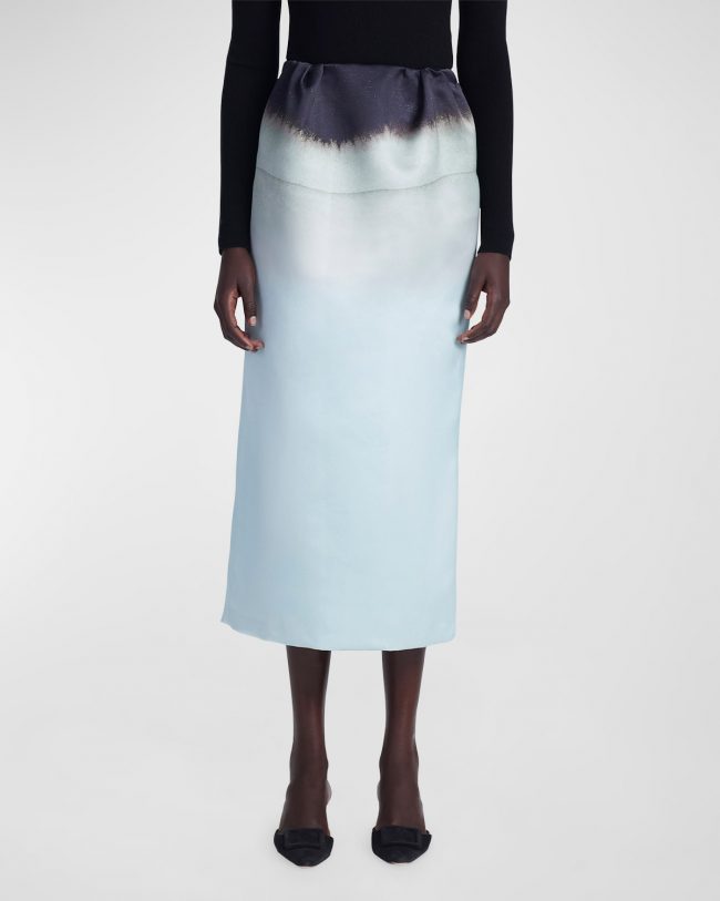 Karina Gathered Midi Skirt