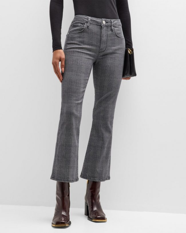 Le Crop Mini Boot Check Cropped Bootcut Jeans