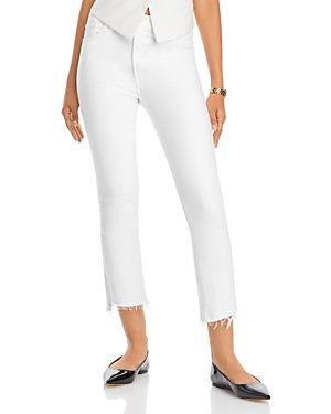 Mother The Insider High Rise Crop Step Fray Bootcut Jeans in Fairest Of Them All