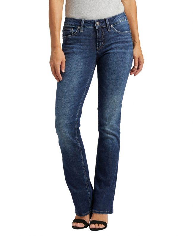 Silver Jeans Co. Suki Mid Rise Stretchy Slim Bootcut Jeans - Indigo