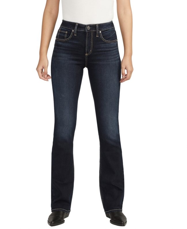 Silver Jeans Co. Women's Avery High Rise Curvy Fit Slim Bootcut Jeans - Indigo