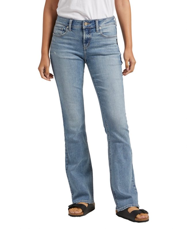 Silver Jeans Co. Women's Elyse Mid Rise Slim Bootcut Jeans - Indigo