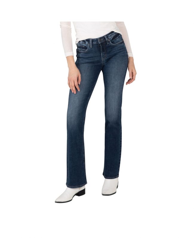 Silver Jeans Co. Women's The Curvy High Rise Bootcut Jeans - Indigo