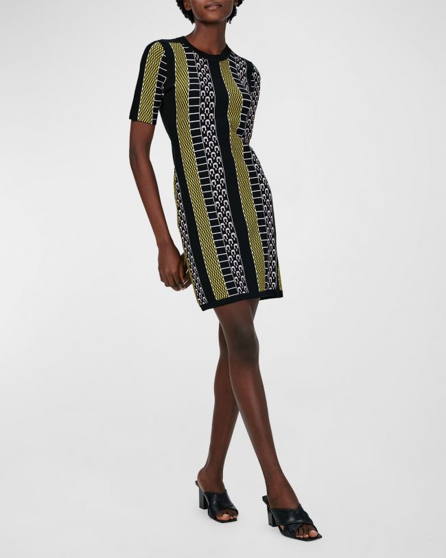 Wilson Striped Geometric Mini Dress