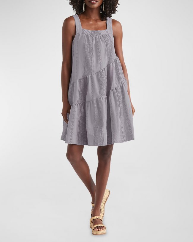 Aubrey Sleeveless Tiered Mini Babydoll Dress