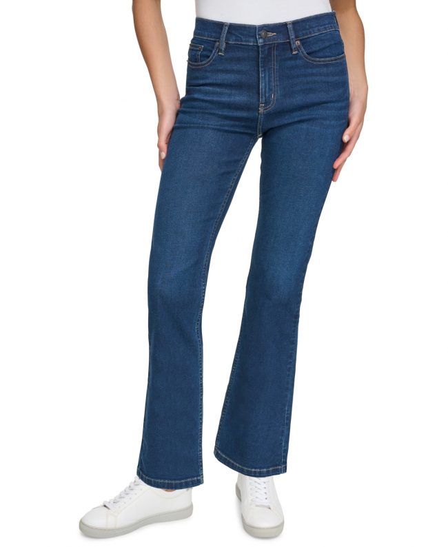 Calvin Klein Jeans Petite High-Rise Bootcut Jeans - Pacific