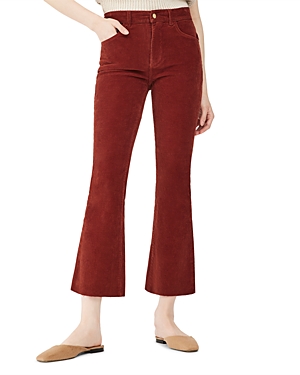 DL1961 Bridget High Rise Ankle Bootcut Corduroy Jeans in Paprika