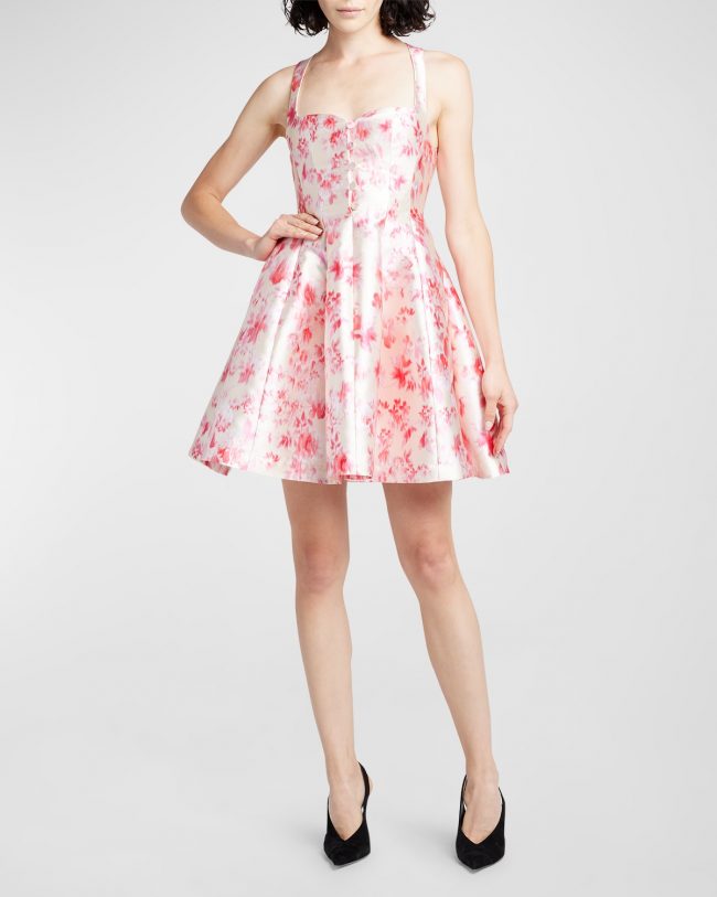 Floral Sleeveless A-Line Mini Dress