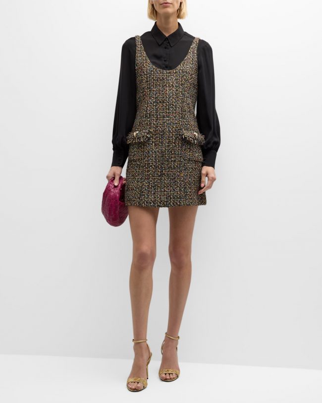 Florianna Confetti Tweed Mini Dress
