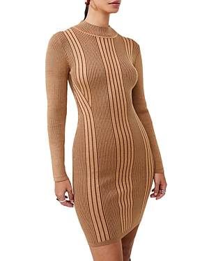 French Connection Mari Ribbed Mini Sweater Dress