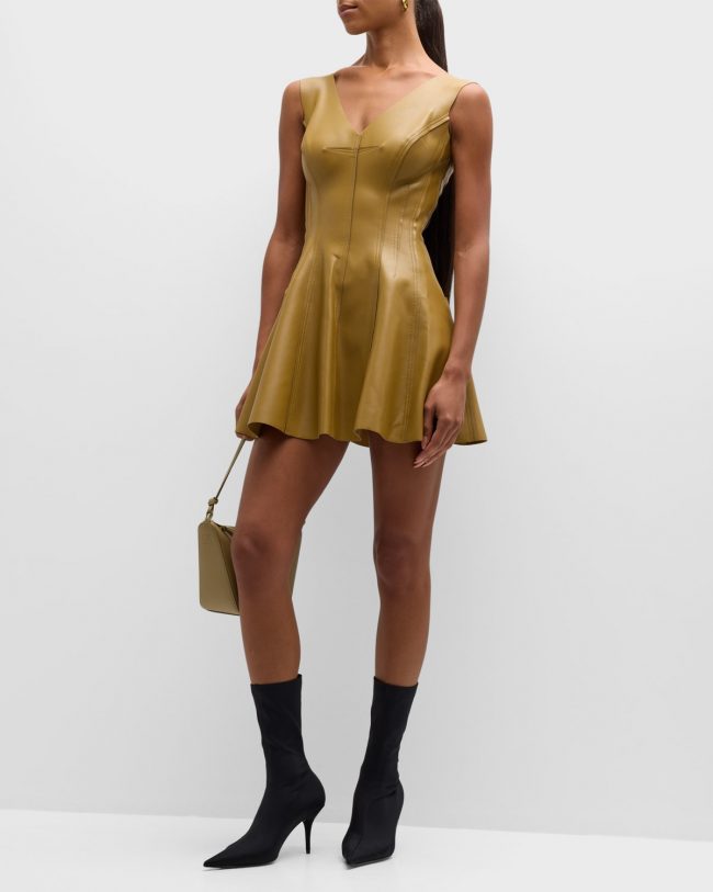 Grace Vegan Leather Mini Dress
