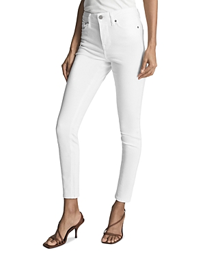 Reiss Lux Mid Rise Skinny Jeans in White
