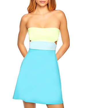 Susana Monaco Color Block Cutout Mini Dress