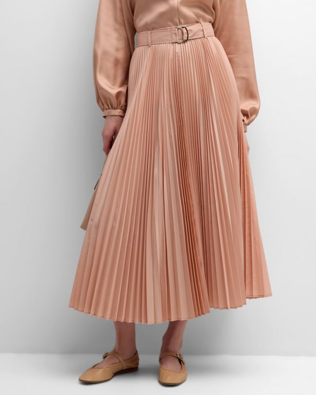 Tambuto Pleated Midi Skirt