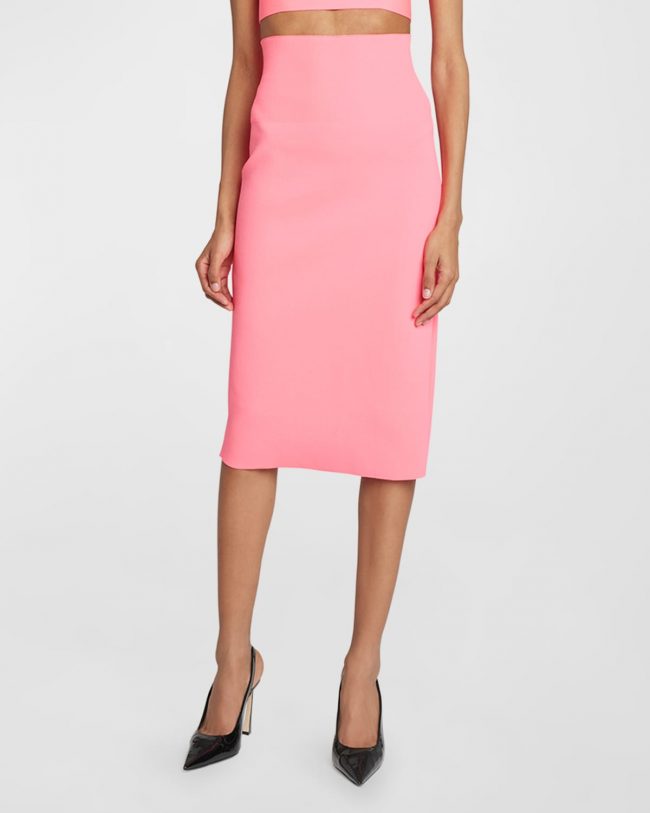 VB Body Fitted Midi Skirt, Pink