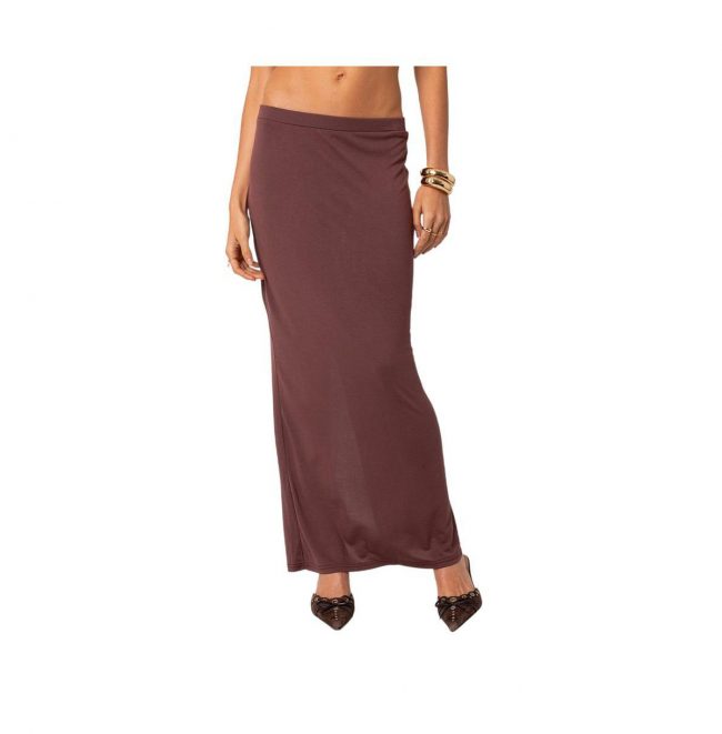 Women's Kenzie slitted maxi skirt - Brown