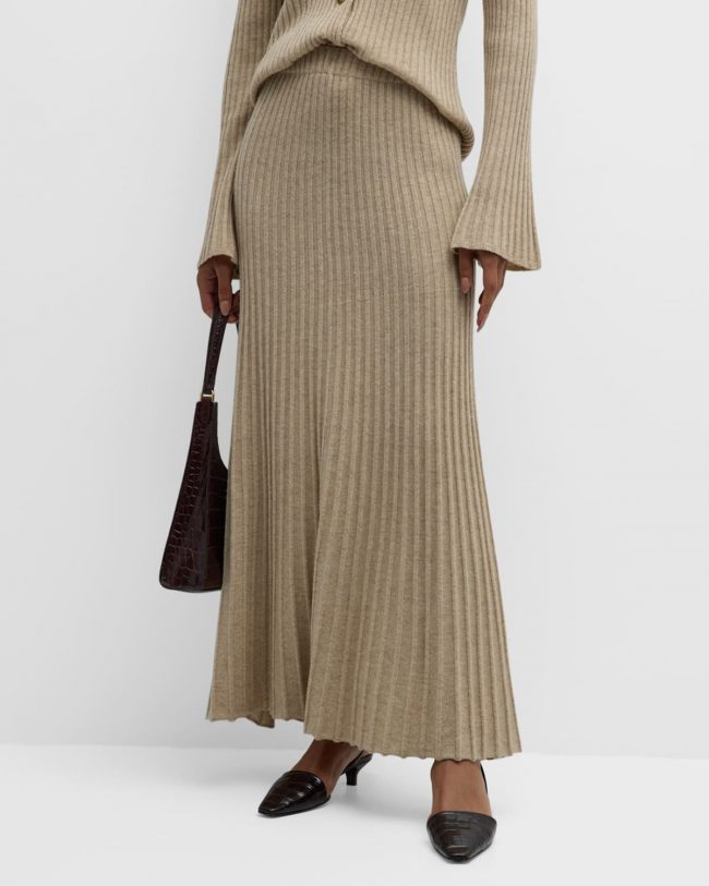 Hevina Wool Maxi Skirt