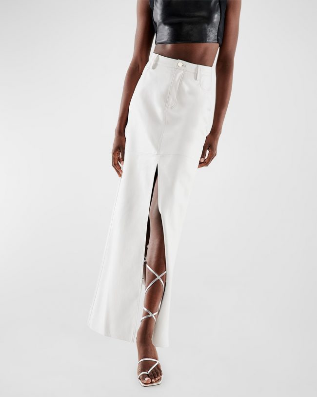 Imogen Recycled Leather Maxi Skirt