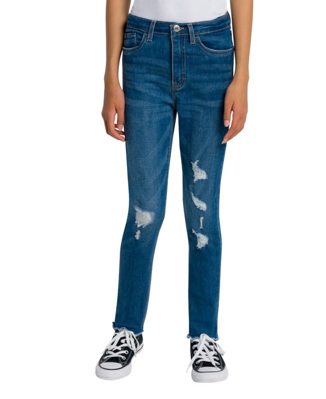 Levi's Big Girls 720 High Rise Super Skinny Vintage-Like Distressed Jeans - Hometown Blue