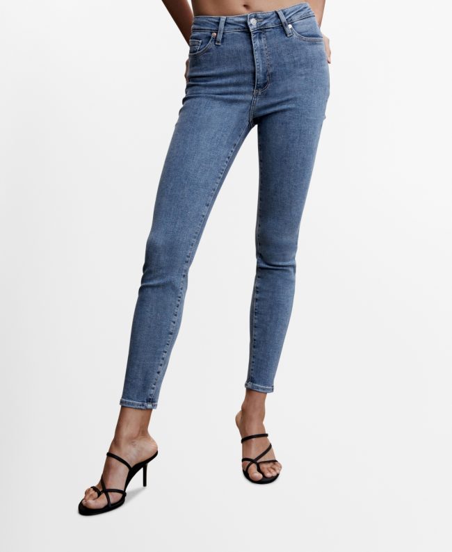 Mango Women's High-Rise Skinny Jeans - Open Blue